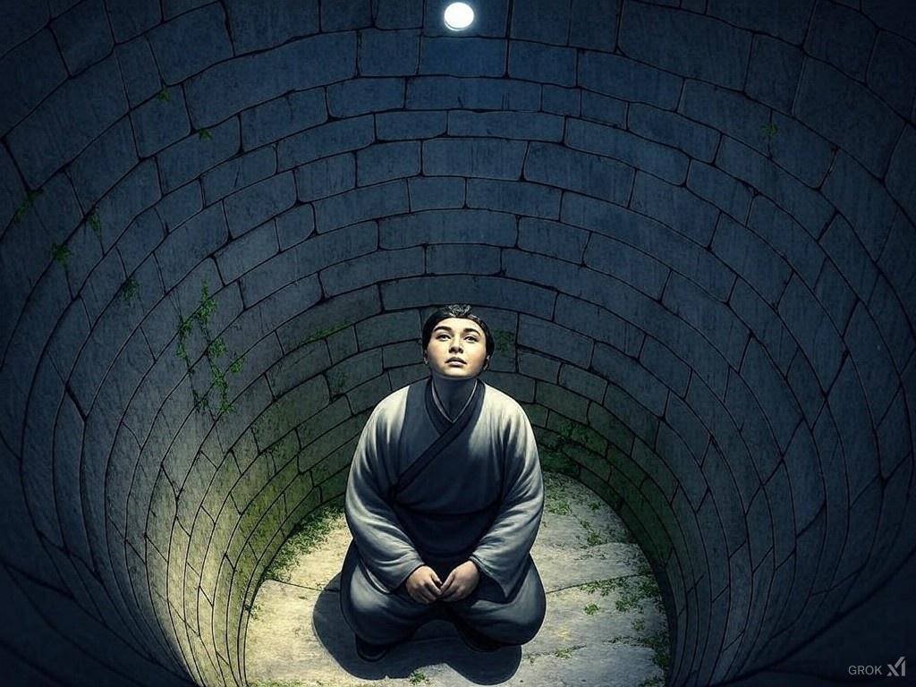 坐井观天